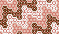 Free interlocking hexagon structure patterns