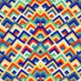 Free rainbow symmetric peeks patterns