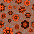 Free retro intense floral patterns